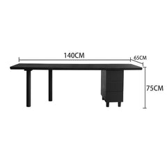 Modern Solid Wood Computer Desk – Natural Edge Gaming Workstation