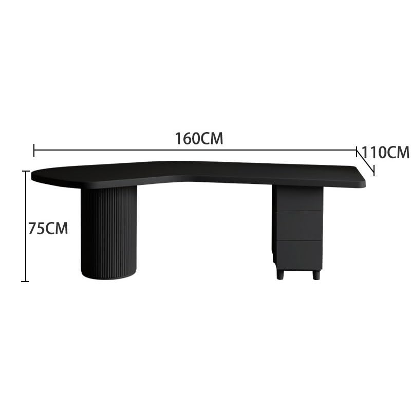 Modern Solid Wood Gaming Desk – Large Workstation, 160 × 110 × 75 cm
