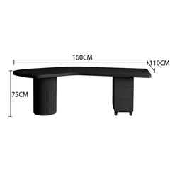 Modern Solid Wood Gaming Desk – Large Workstation, 160 × 110 × 75 cm