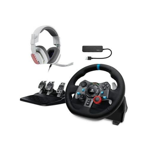 Dual-Motor Racing Wheel & Pedals – PS5, PS4, PC & Mac Compatible