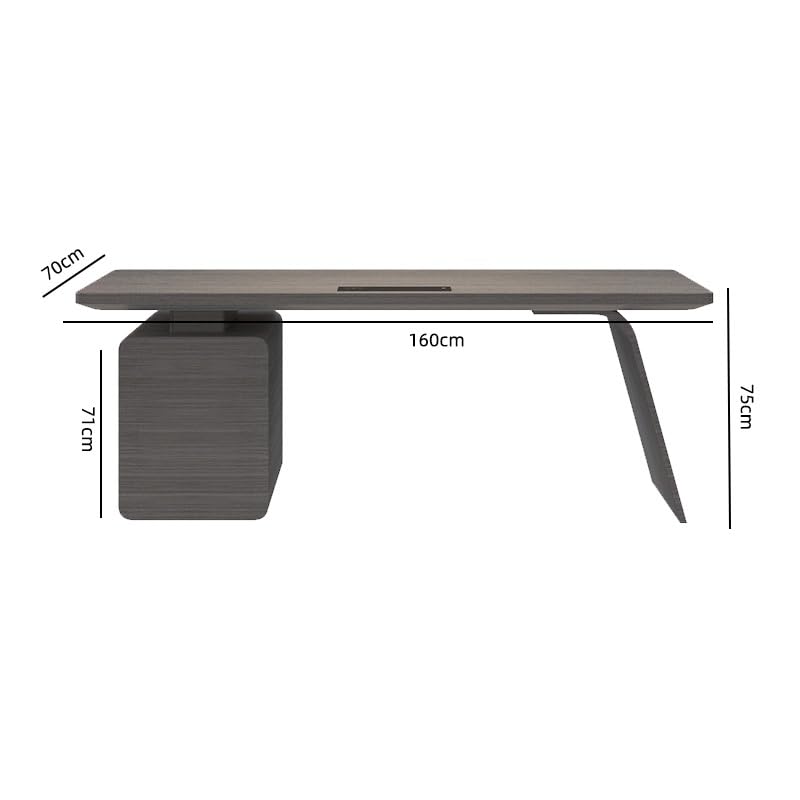 Minimalist Solid Wood Computer Desk – Large Gaming Workstation