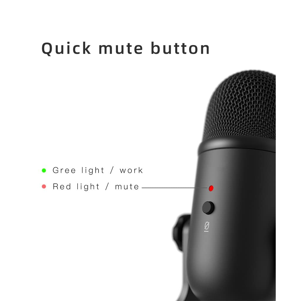 USB Microphone – Recording, Streaming & Gaming with Headphone Output