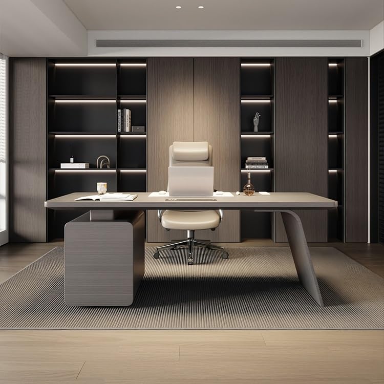 Minimalist Solid Wood Computer Desk – Large Gaming Workstation