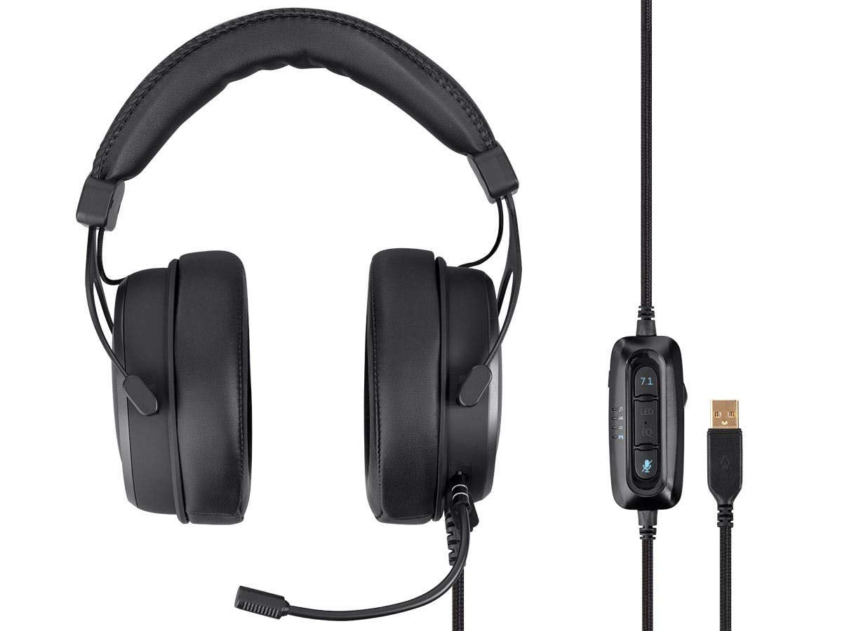 USB RGB Gaming Headset – Virtual 7.1 Surround Sound, Detachable Mic