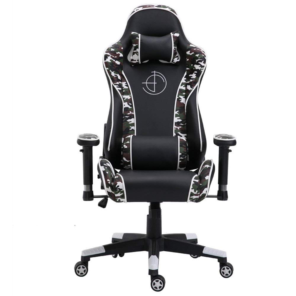 Ergonomic Reclining Gaming Chair – PU Leather, Black
