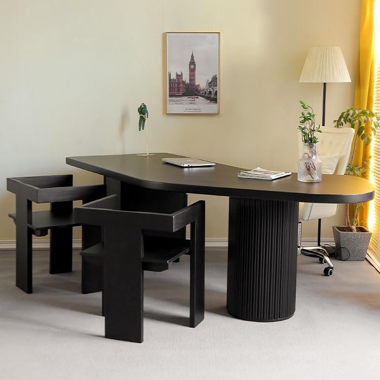 Modern Solid Wood Gaming Desk – Large Workstation, 160 × 110 × 75 cm