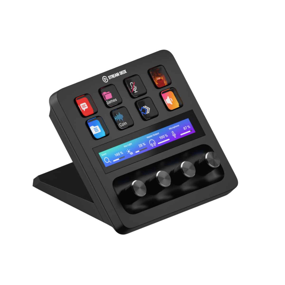 Stream Control Deck with Audio Mixer & Studio Controller