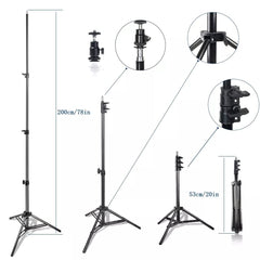 5600K LED Studio Video Lights with Tripods – 2-Piece Set