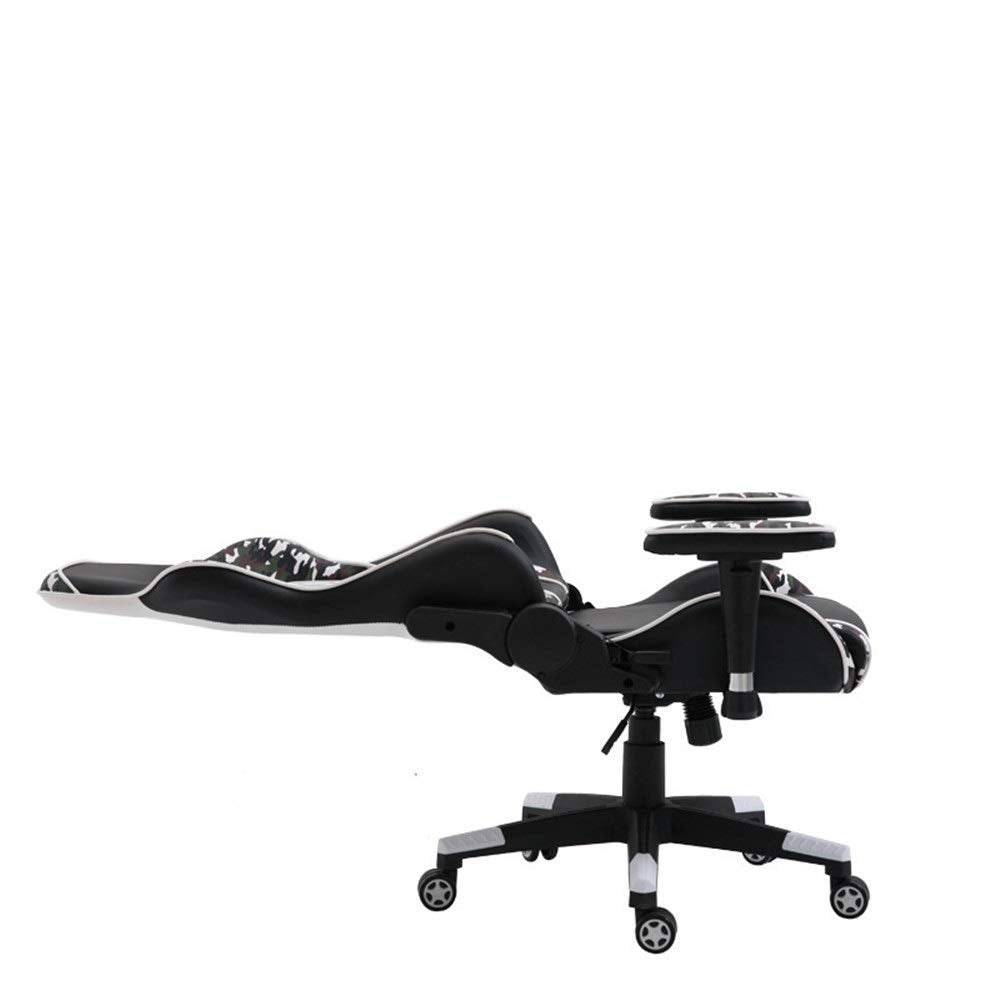 Ergonomic Reclining Gaming Chair – PU Leather, Black