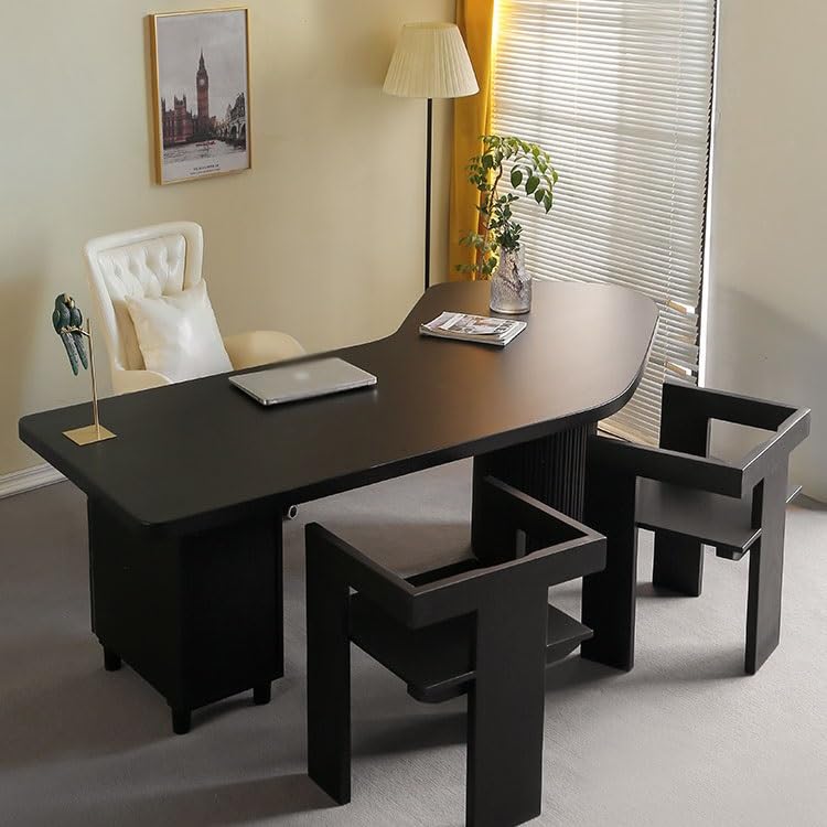 Modern Solid Wood Gaming Desk – Large Workstation, 160 × 110 × 75 cm