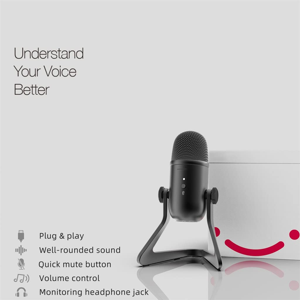 USB Microphone – Recording, Streaming & Gaming with Headphone Output
