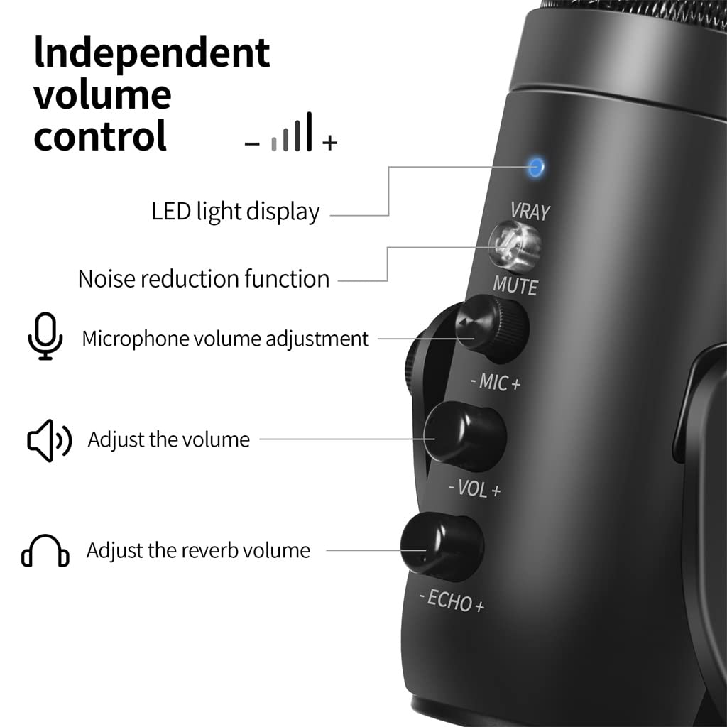 USB Condenser Microphone – Recording, Streaming & Gaming