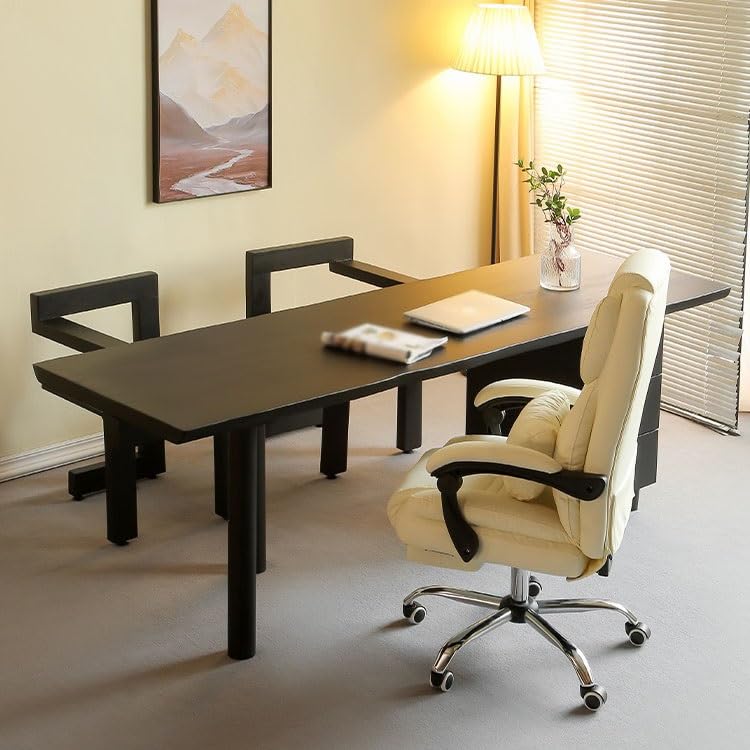 Modern Solid Wood Computer Desk – Natural Edge Gaming Workstation