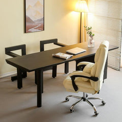 Modern Solid Wood Computer Desk – Natural Edge Gaming Workstation