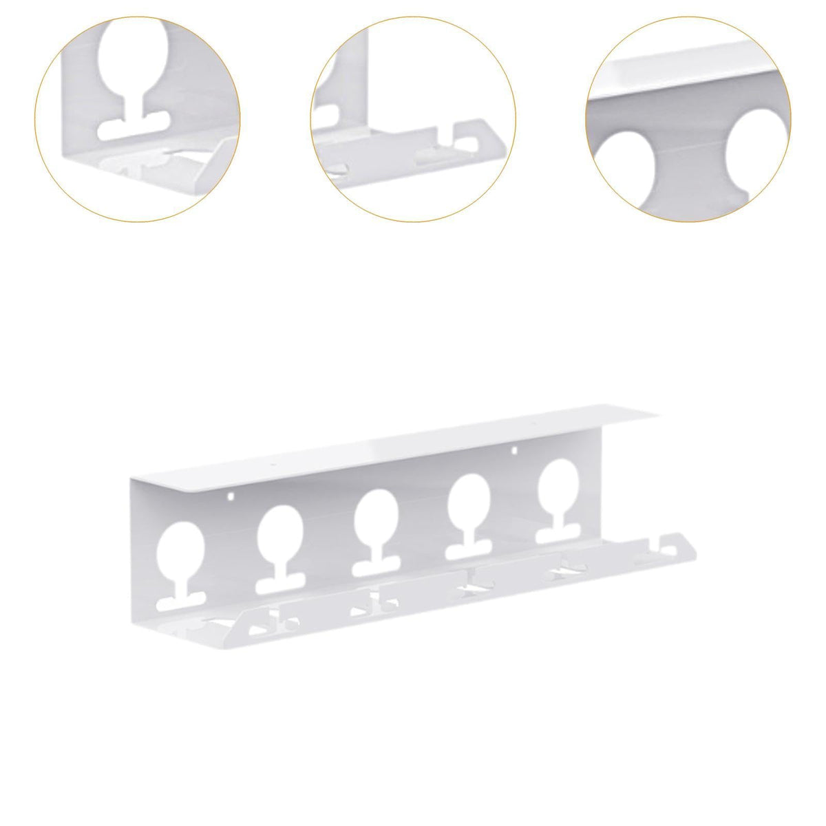 Cable Management Tray for Under Desk with Iron Clamp,50 cm