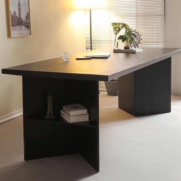 Modern Solid Wood Computer Desk – Large Gaming Workstation