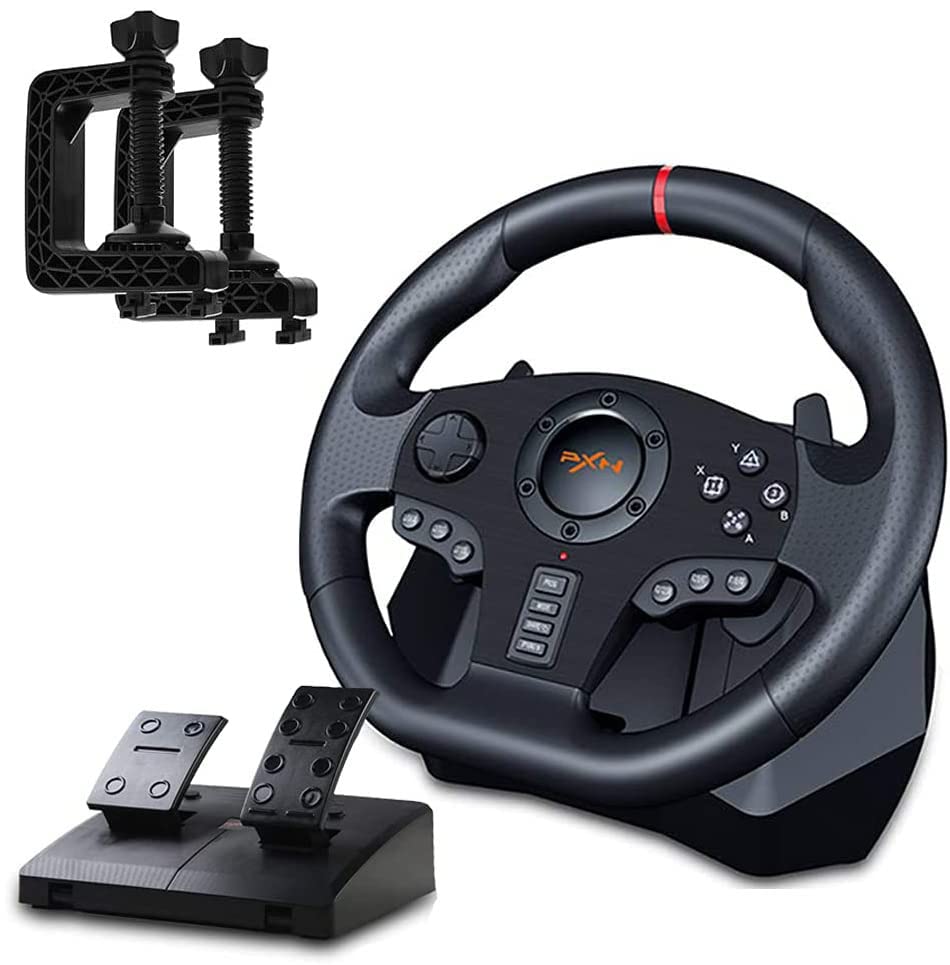 270°/900° Racing Wheel & Pedals – Multi-Platform Compatible