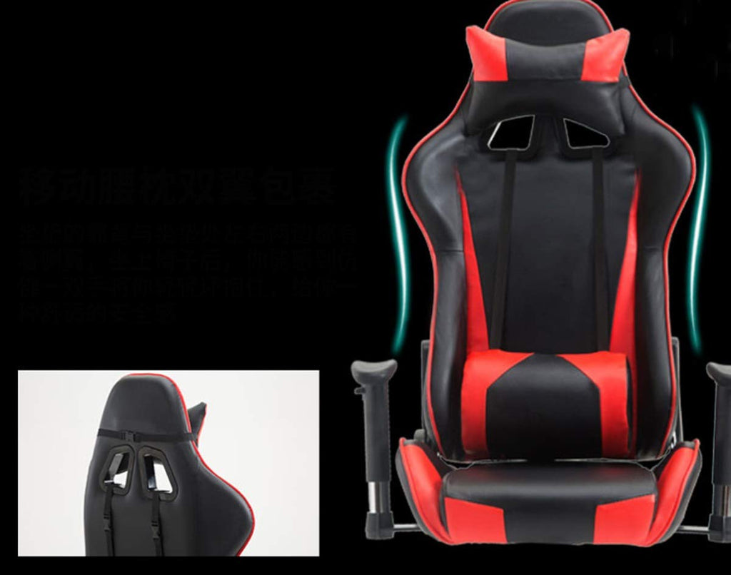 Ergonomic Racing Gaming Chair – Adjustable Reclining Design with Pillow