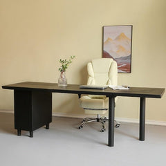 Modern Solid Wood Computer Desk – Natural Edge Gaming Workstation