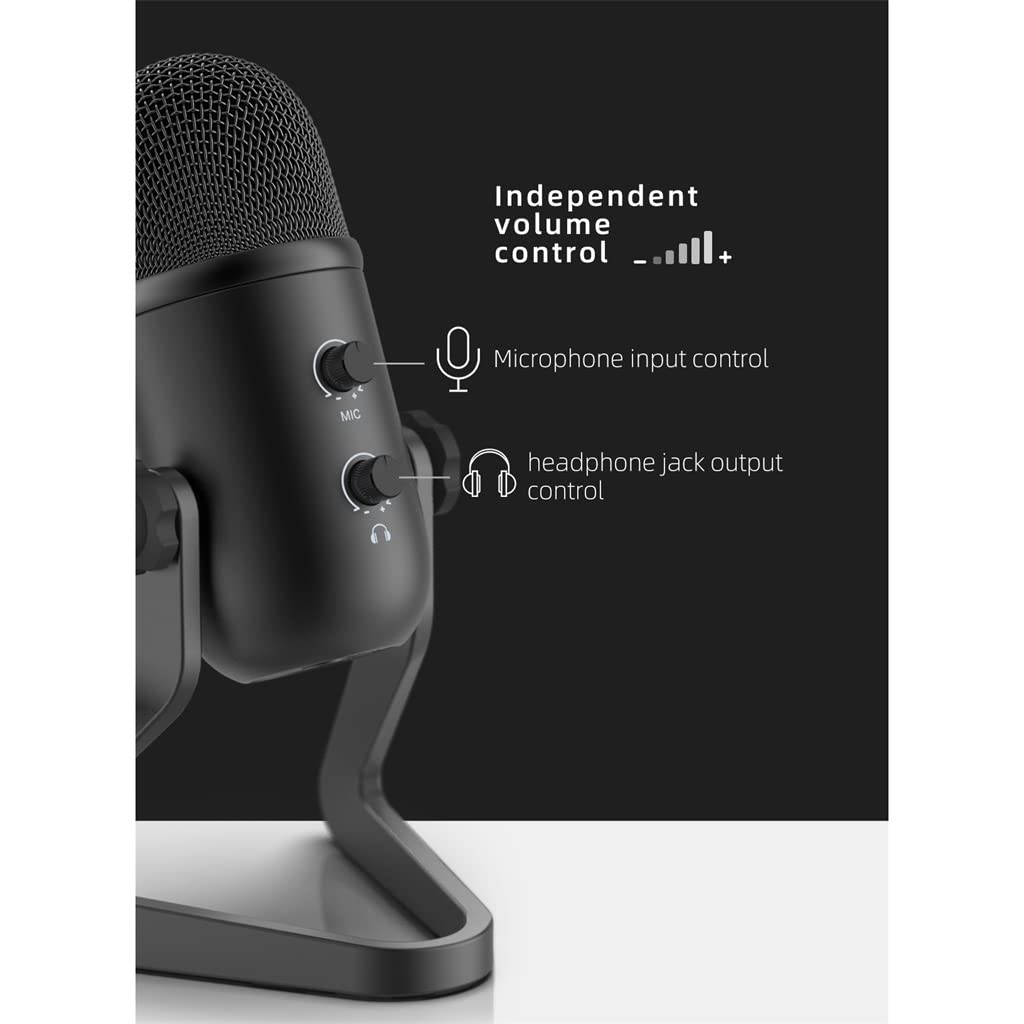 USB Microphone – Recording, Streaming & Gaming with Headphone Output