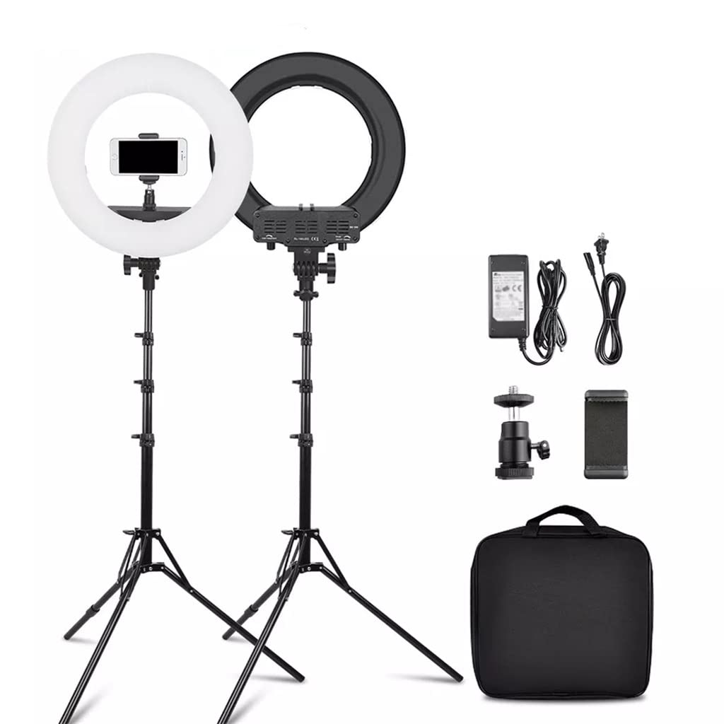 14-Lamp LED Ring Light with Stand & Phone Holder