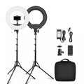 14-Lamp LED Ring Light with Stand & Phone Holder