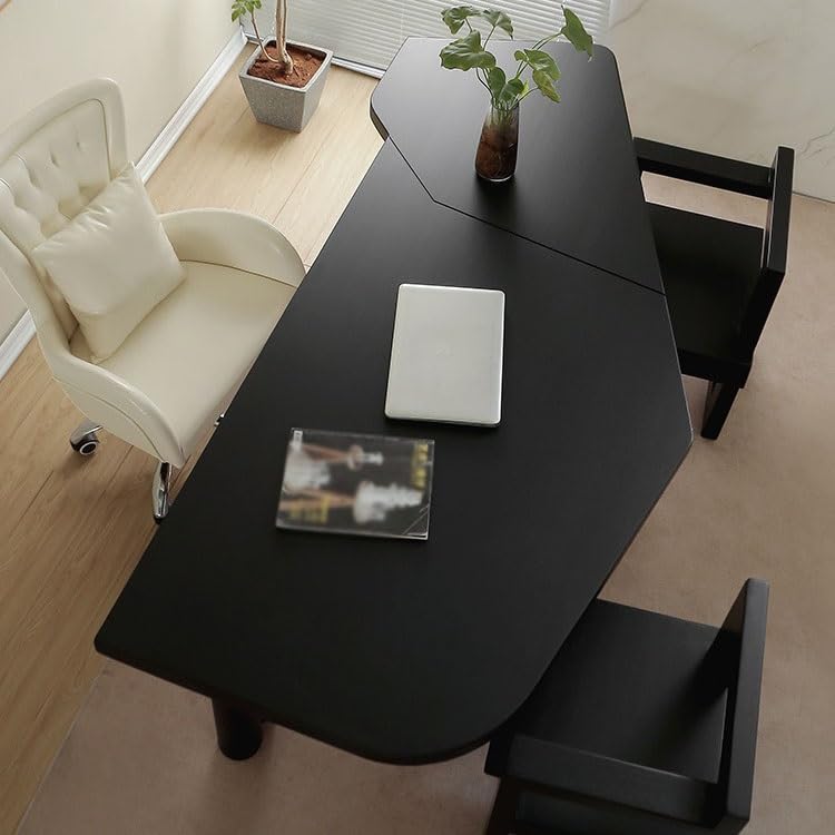Modern Solid Wood Gaming Desk – Minimalist Workstation Table