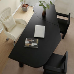 Modern Solid Wood Gaming Desk – Minimalist Workstation Table