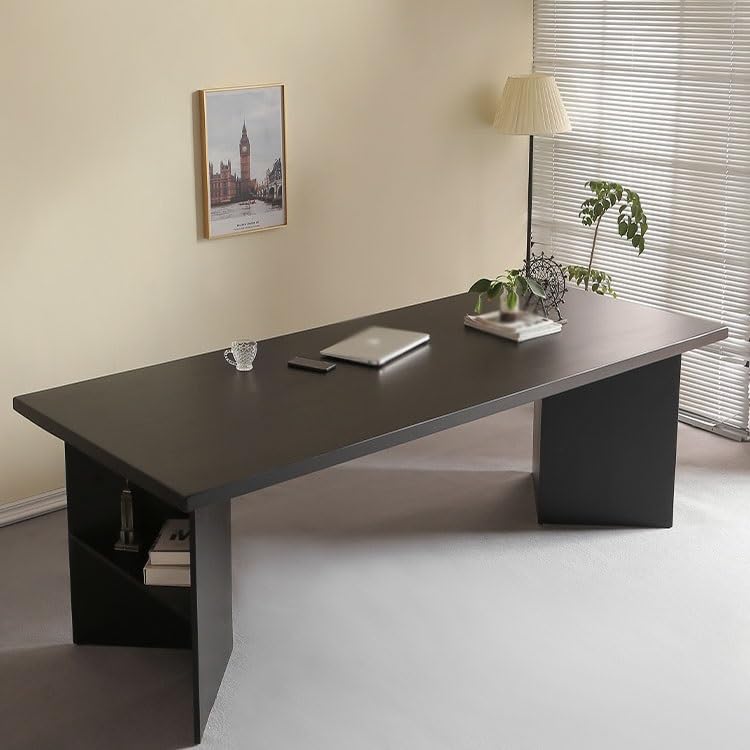 Modern Solid Wood Computer Desk – Large Gaming Workstation
