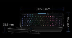 Rainbow Backlit Mechanical Gaming Keyboard – Full-Size Wired