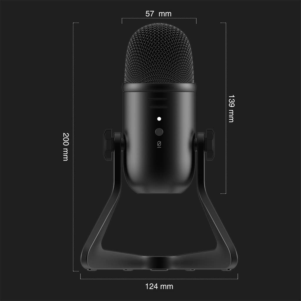 USB Microphone – Recording, Streaming & Gaming with Headphone Output