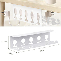 Cable Management Tray for Under Desk with Iron Clamp,50 cm