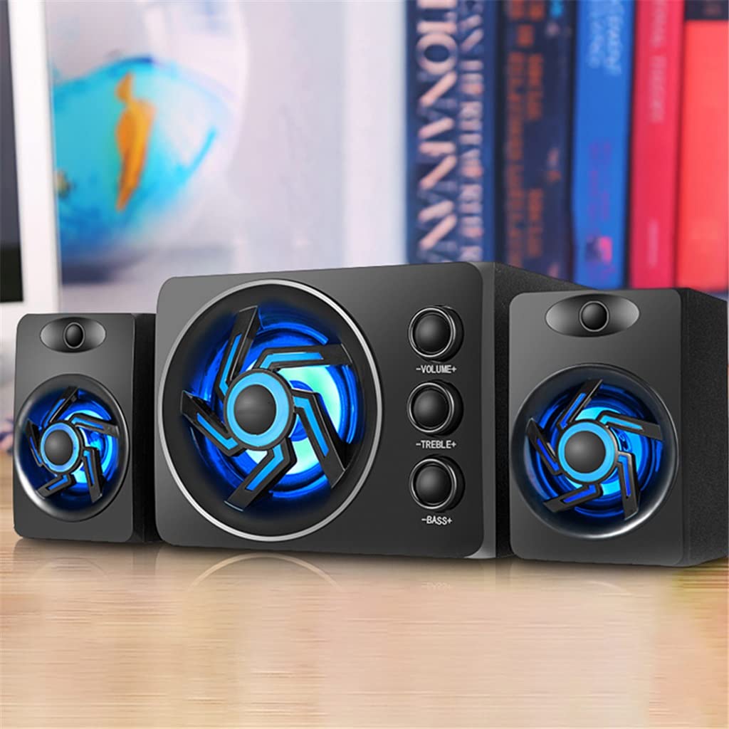 2.1 Gaming Desktop Speakers with Subwoofer & LED Lightin