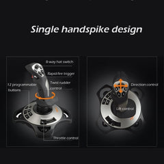 USB Flight Simulator Joystick – PC Gaming Flight Stick
