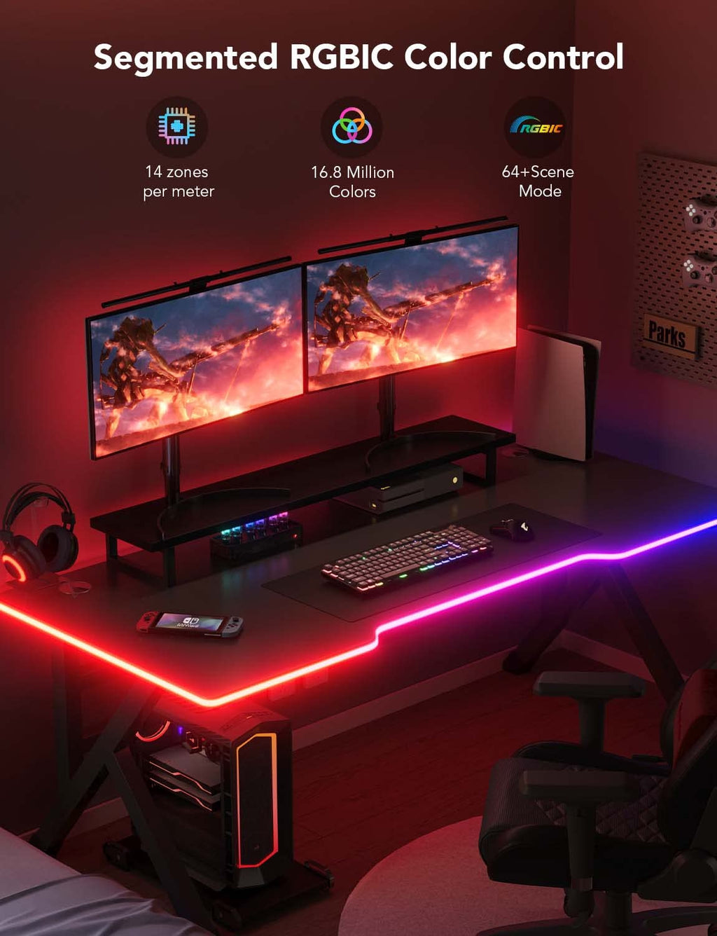 Govee RGBIC Neon Gaming Lights for Desk