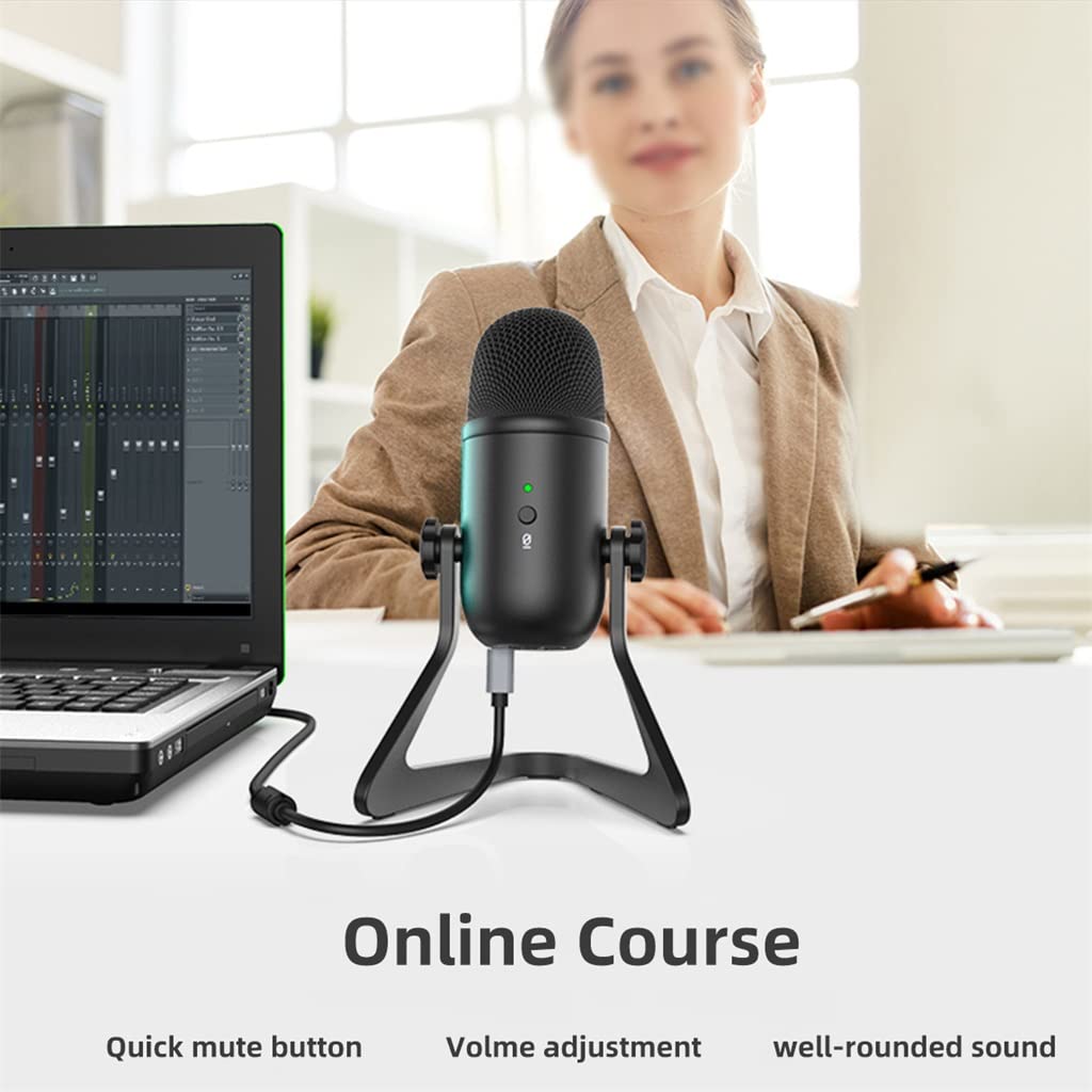 USB Microphone – Recording, Streaming & Gaming with Headphone Output