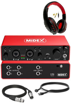4-In/4-Out USB Audio Interface – Professional Recording