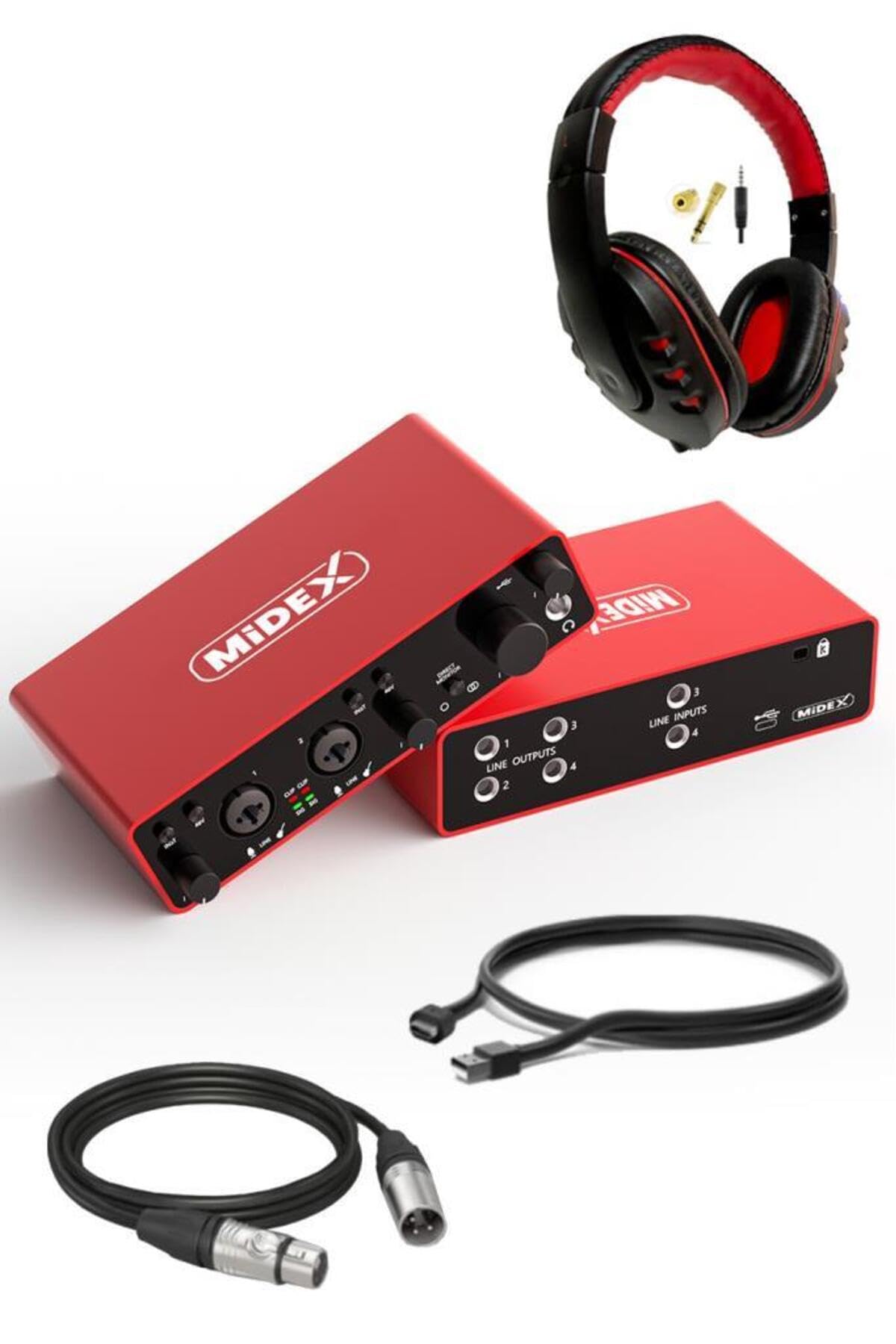 4-In/4-Out USB Audio Interface – Professional Recording