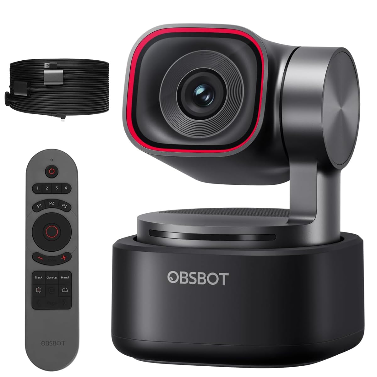 AI-Powered 4K PTZ Webcam – Spatial Audio & Smart Remote Bundle