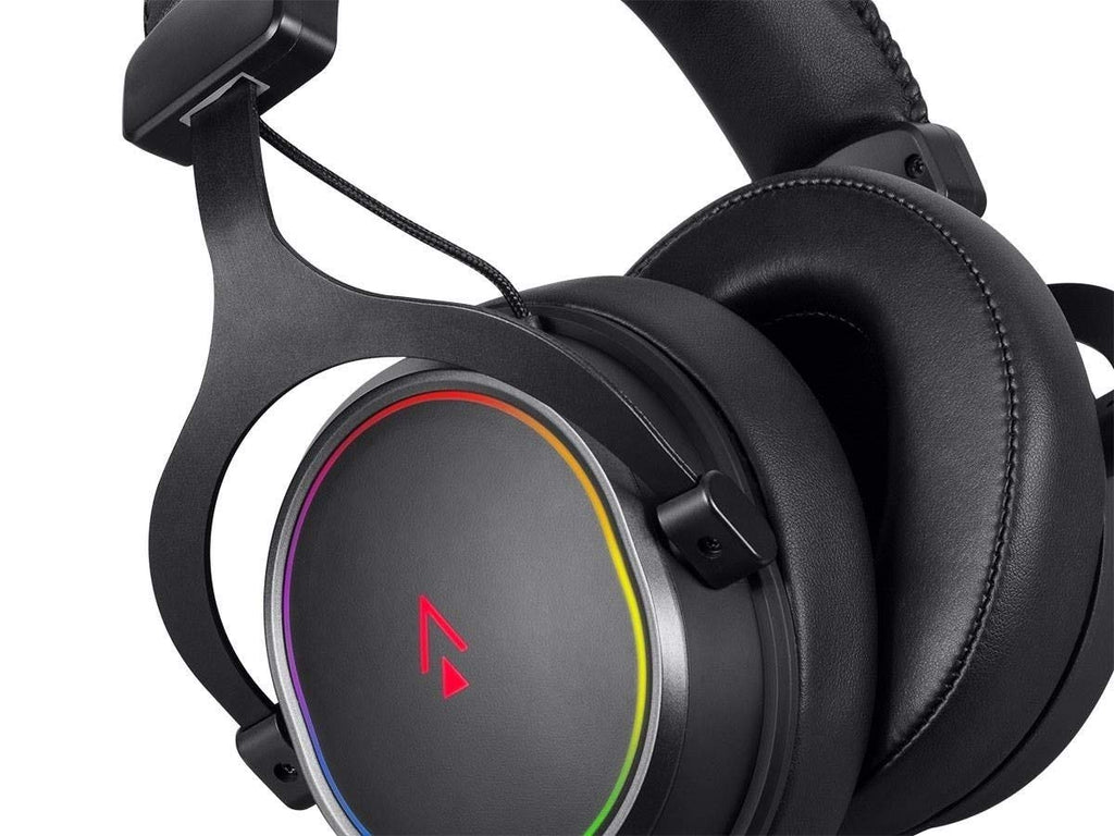 USB RGB Gaming Headset – Virtual 7.1 Surround Sound, Detachable Mic