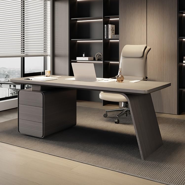Minimalist Solid Wood Computer Desk – Large Gaming Workstation