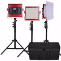 LED Video Light Panel with Tripod – 3200K–5600K, Red