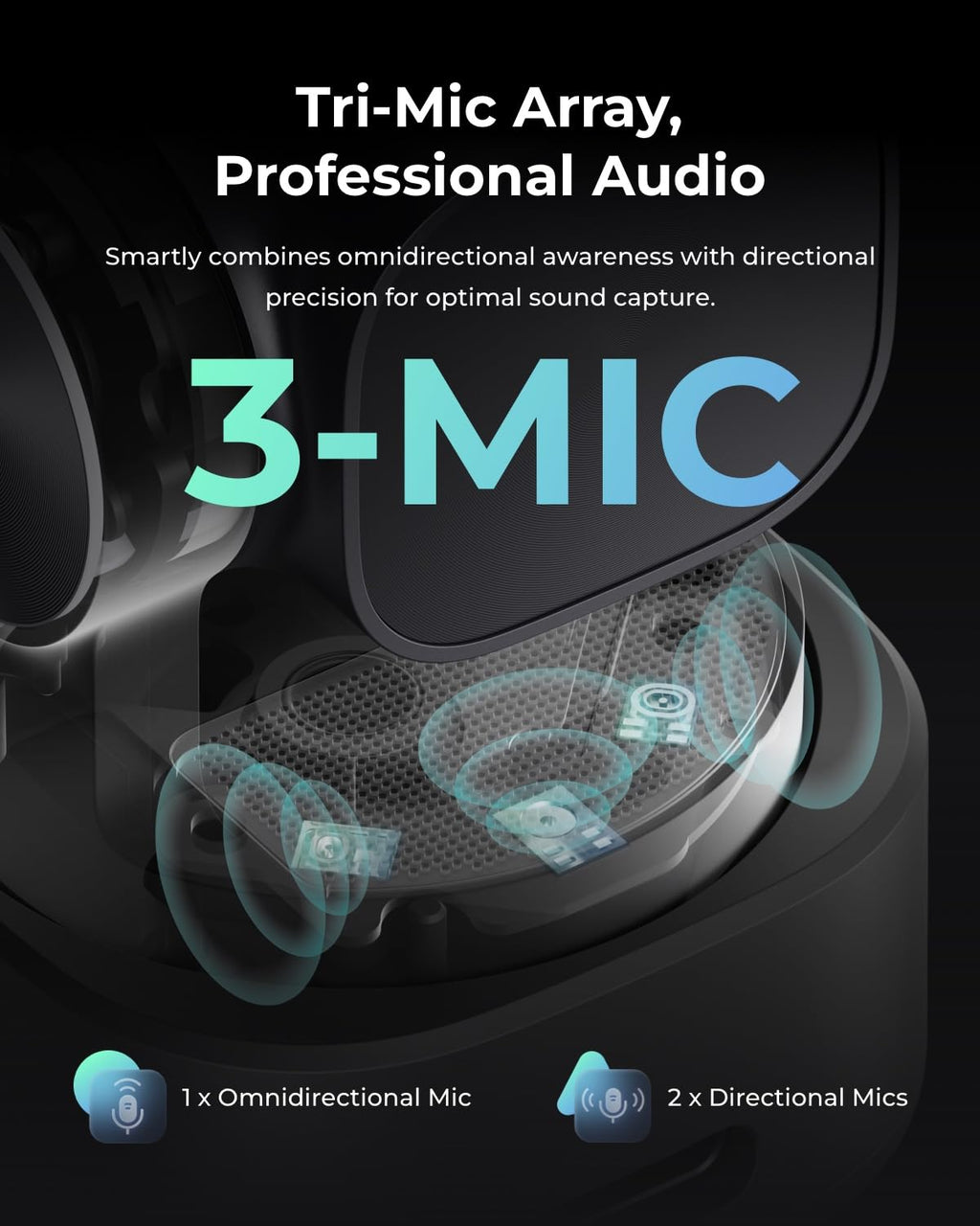AI-Powered 4K PTZ Webcam – Spatial Audio & Smart Remote Bundle
