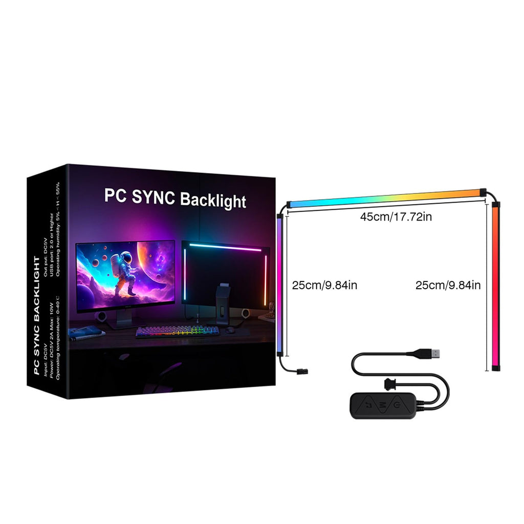 RGB Gaming Light Bar – Dynamic Screen Sync & Music Mode