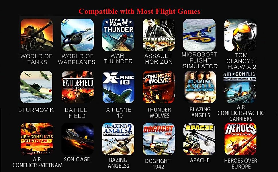 USB Flight Simulator Joystick – PC Gaming Flight Stick