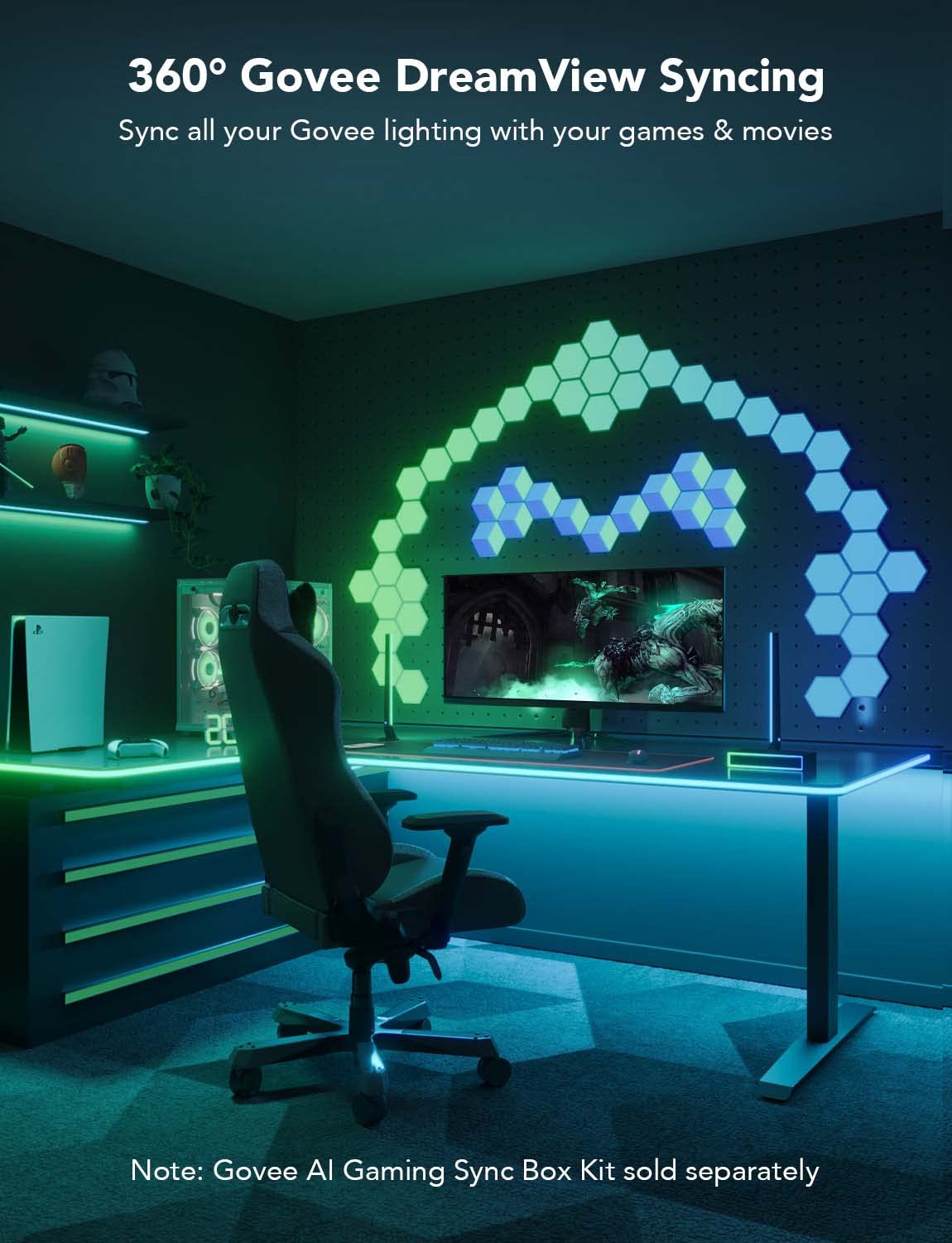 Govee RGBIC Neon Gaming Lights for Desk