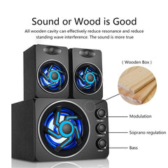 2.1 Gaming Desktop Speakers with Subwoofer & LED Lightin