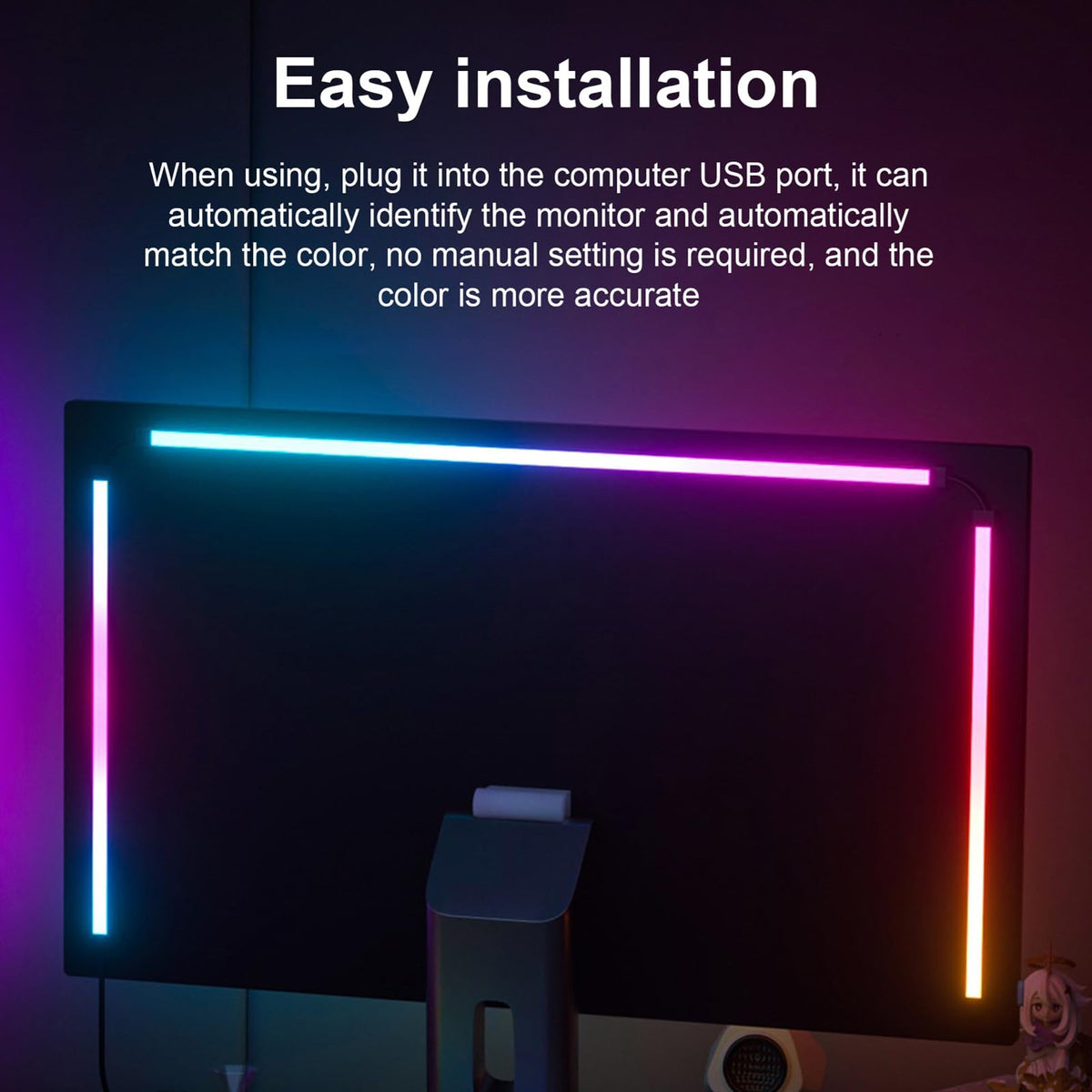 RGB Gaming Light Bar – Dynamic Screen Sync & Music Mode