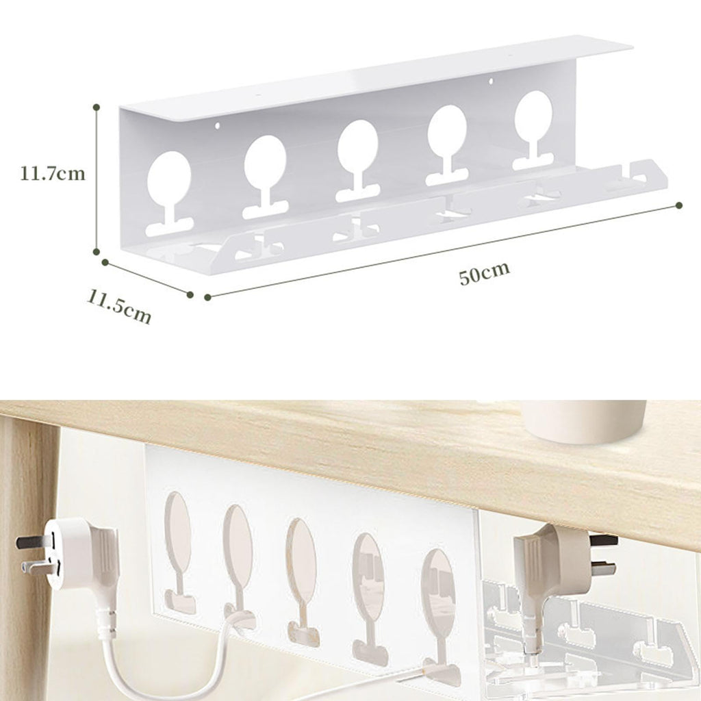 Cable Management Tray for Under Desk with Iron Clamp,50 cm