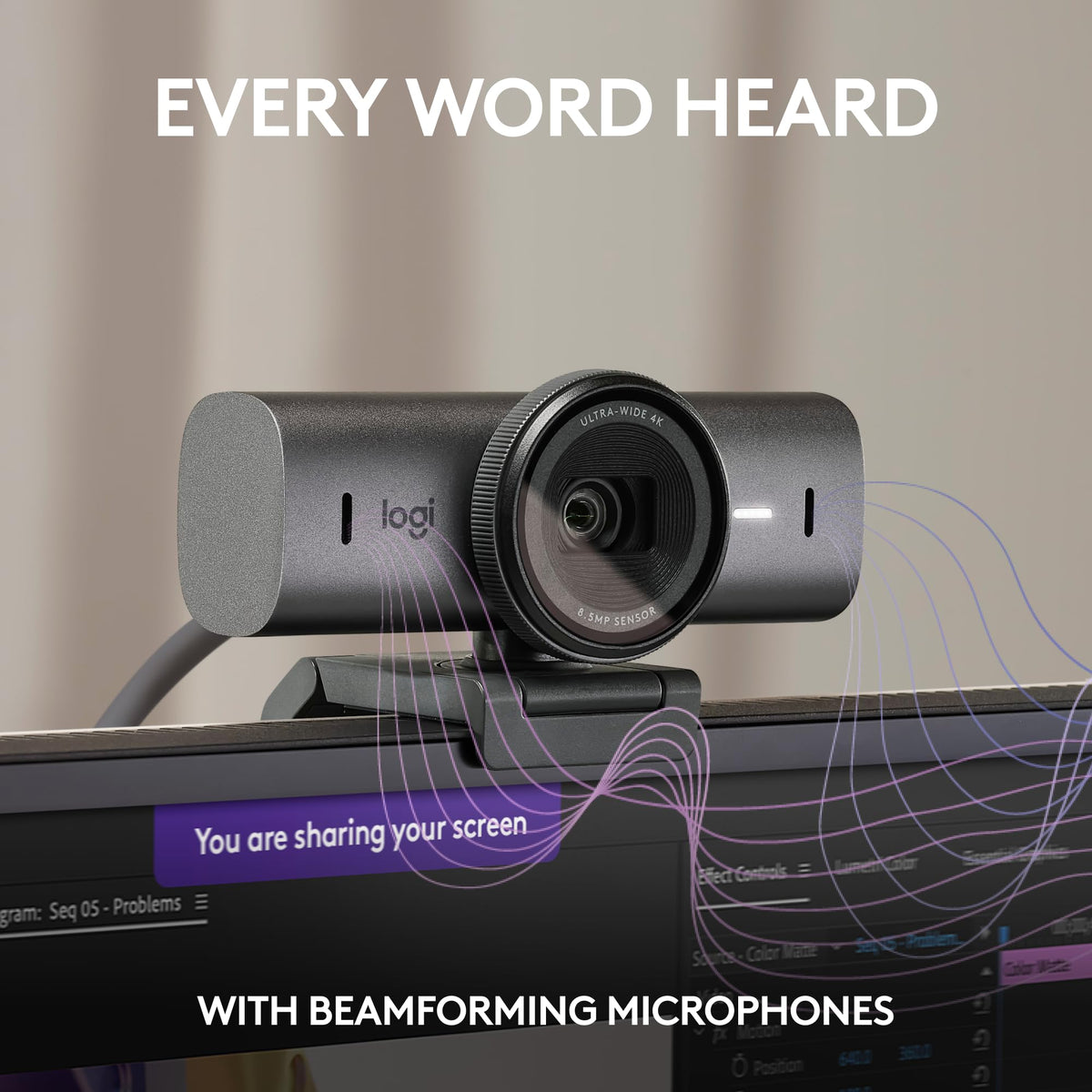 4K Ultra HD Streaming Webcam – 1080p 60FPS, Graphite, 4-Pack